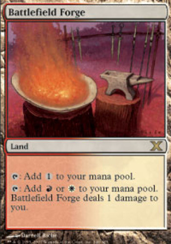MTG magic cards 1x Battlefield Forge 10th Edition Light Play, English - Picture 1 of 1