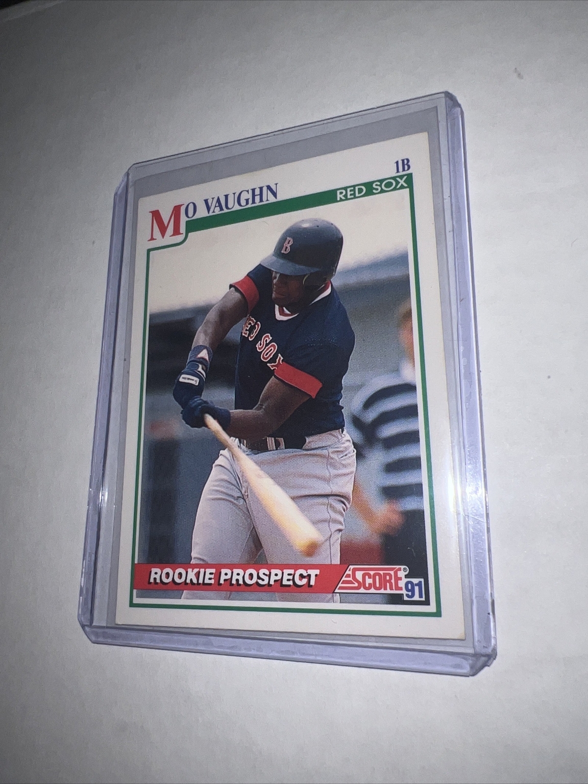 1991 Score Mo Vaughn 750 Boston Red Sox Rookie Prospect Baseball Card