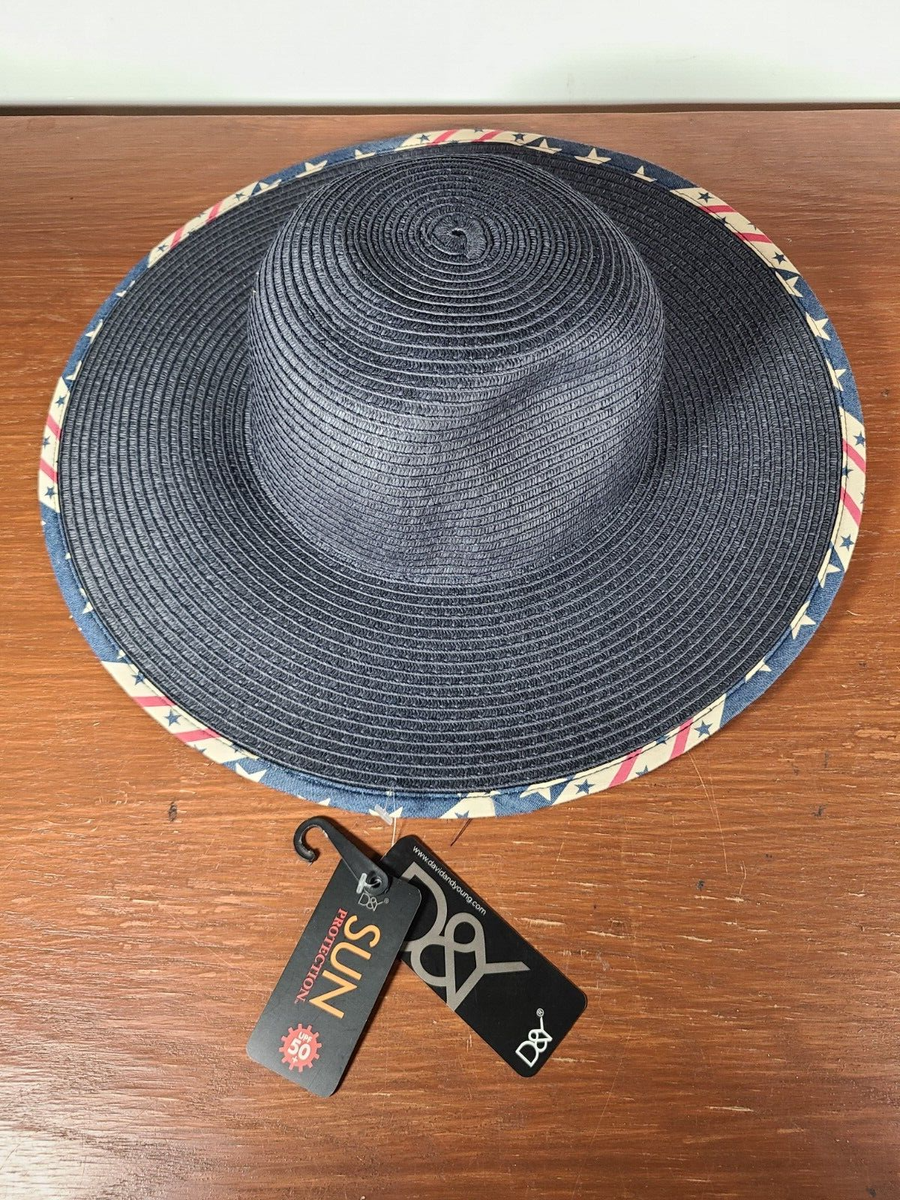 New!! D&Y Sun Collection Womens Sun Hat Wide Brim USA Flag  display picture 3