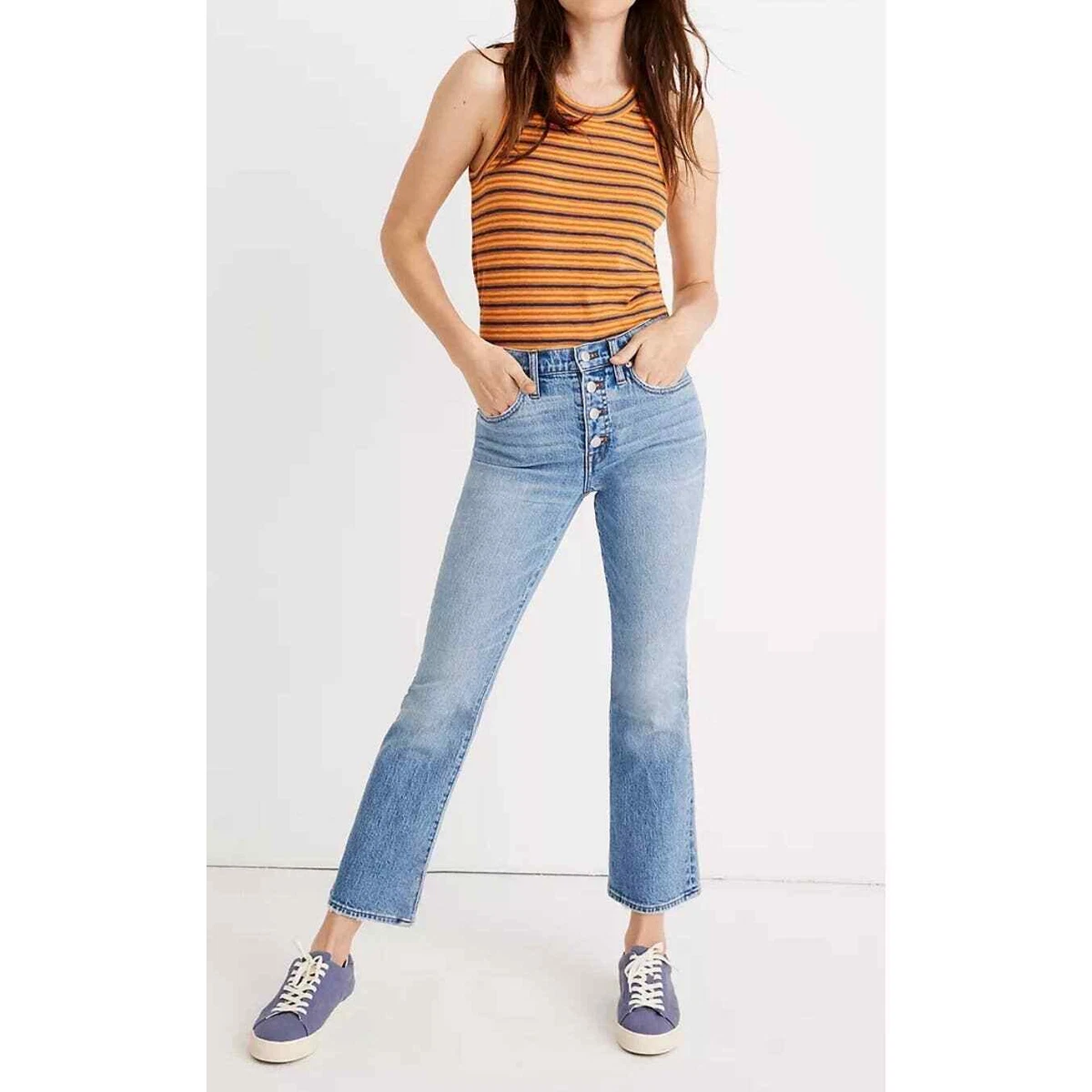Madewell Cali Demi Boot Jeans in Dory Wash eBay