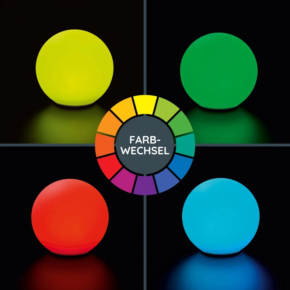 MeLiTec Solar Gartenleuchte LK13-6 Kugel ⌀ 30 cm, weiß, Gartenlampe, Gartenkugel - Bild 4 von 4