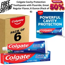 Colgate Cavity Protection Toothpaste with  Fluoride,6 Ounce (Pack of 6) FreeShip