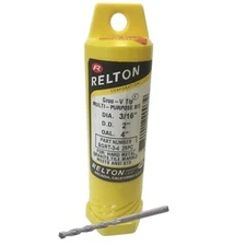 Relton GRT34B25 3/16"X2-3/8"X4" GROO-V TIP DRILL BIT - 25 PK