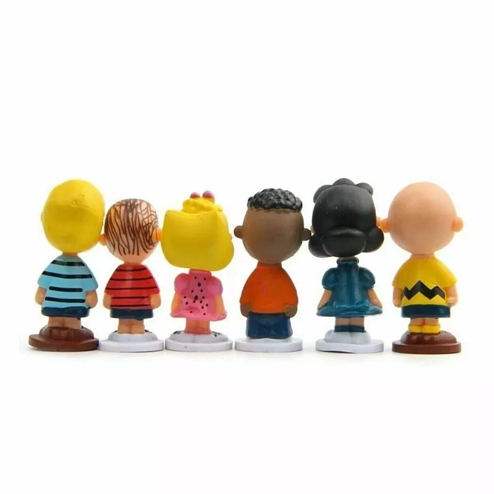 Die Peanuts Figuren 12 Stk. Sammlung Charlie Brown Snoopy Linus Comic Serie Doll - Bild 3 von 4