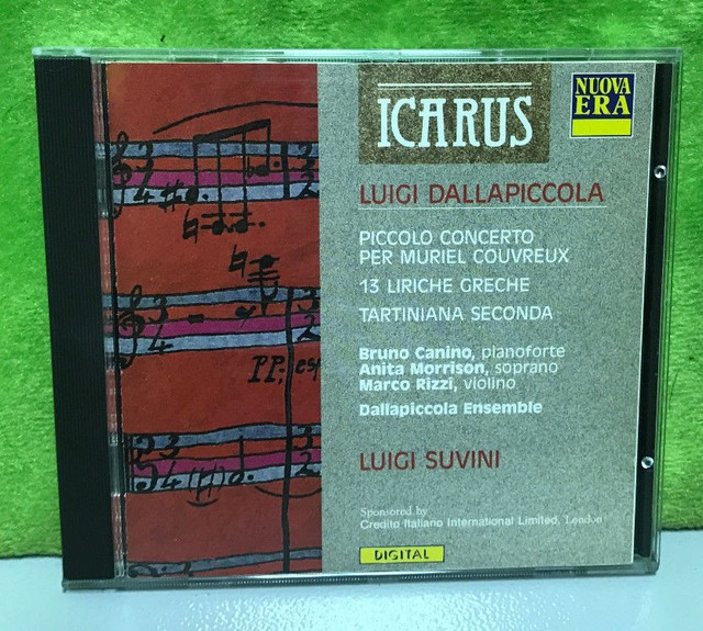 Dallapiccola Piccolo Concerto 13 Liriche GRECHE Tartiniana SECONDA - CD  DQVG for sale online | eBay