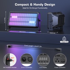 270 RGB 180 White LED Wall Washer Light Strobe DMX Stage Beam Light Party Show