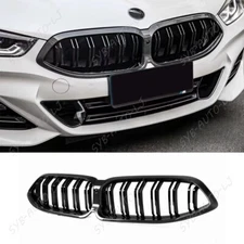 For BMW 8Series G14 G15 G16 840i 23+ Dry Carbon DOUBLE SLATS FRONT KIDNEY GRILLE