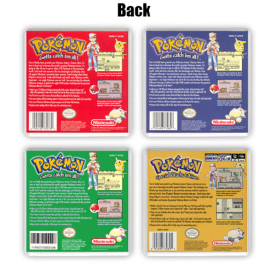 Pokemon Red Blue Green Yellow Pokemon Collection 4x Cup coasters Gameboy  gifts | eBay