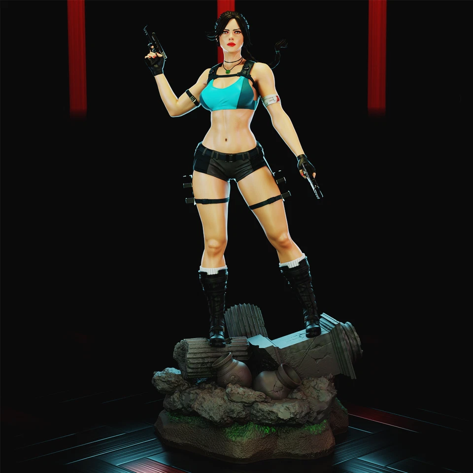 Figura de resina Lara Croft- Tomb Raider 12K-30 cm pintada a mano Nsfw O Sfw - Imagen 2 de 4