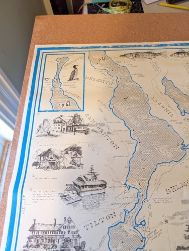 Vintage 1971 Winnisquam Lake Poster New Hampshire 22 x 28 Inch NH Original - Picture 5 of 5