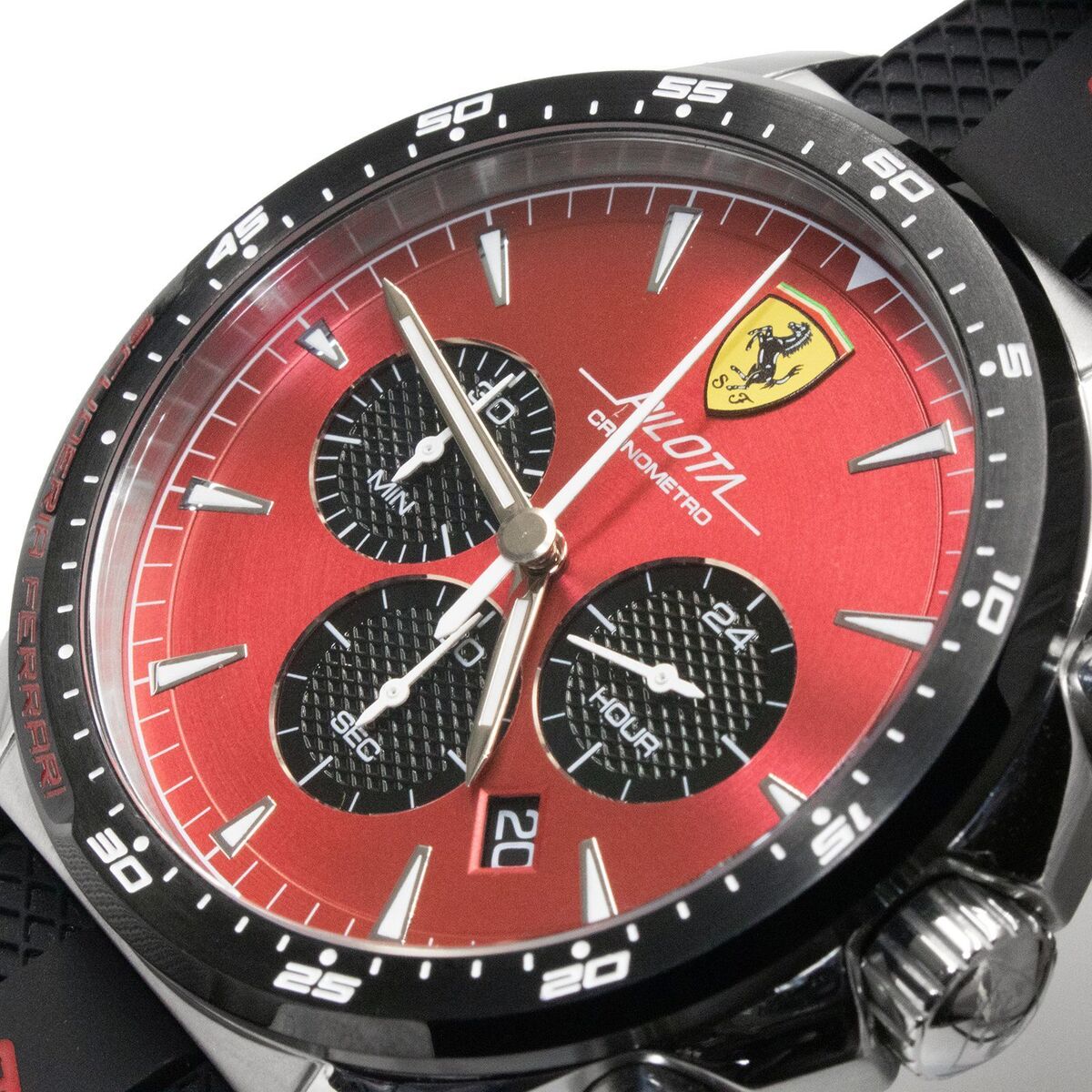 Scuderia Ferrari PILOTA Cronometro Watch Analog Quartz Mens Scuderia Ferrari PILOTA Cronometro Watch Analog Quartz Mens