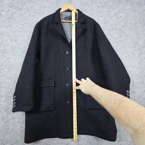 Bobby Jones 1930 Men's Long Coat Charcoal Size XL 65% Wool 35% Baby Alpaca Peru - Picture 10 of 14