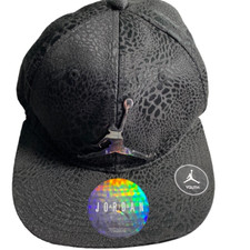 JORDAN METAL JUMP MAN BLACK CAP HAT ADJUSTABLE SNAP BACK YOUTH