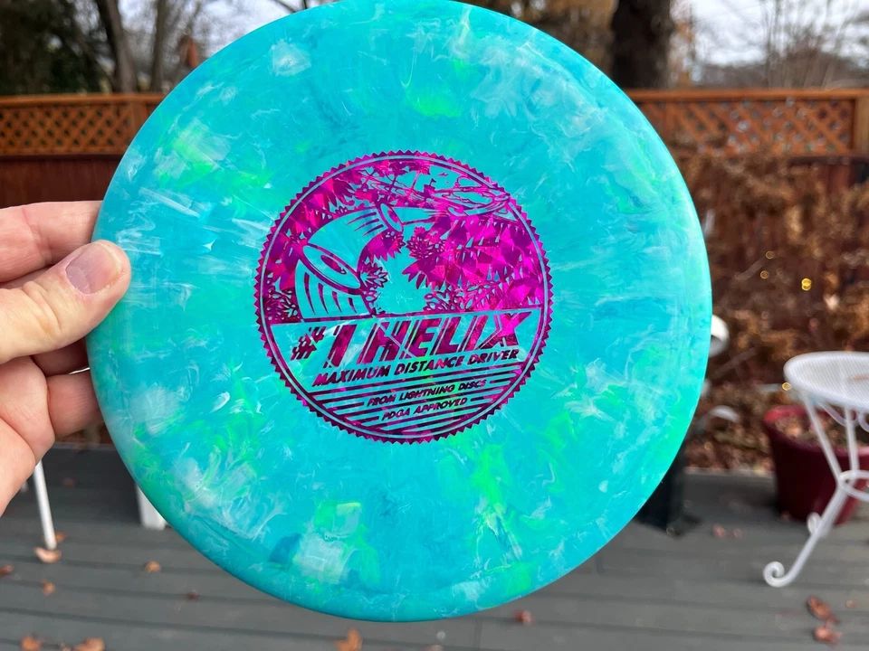 PFN Swirl Disc Golf Lightning #1 Helix (Free Innova Pin) Rare OOP New #2194 - Image 3 of 4