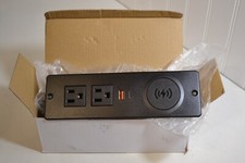 Furniture Power Distribution Unit 2 Outlets, USB, USB-C,  Wireless Charger
