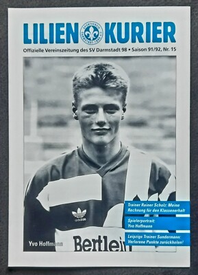 Programme qualifying round 91/92 Darmstadt 98 VFB Leipzig 2nd league 1.FC locomotive football
