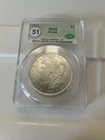 1921 P Morgan Silver Dollar CAC Grading MS 62 CAC