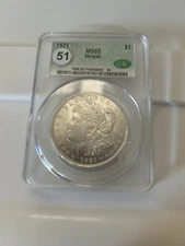 1921 P Morgan Silver Dollar CAC Grading MS 62 CAC
