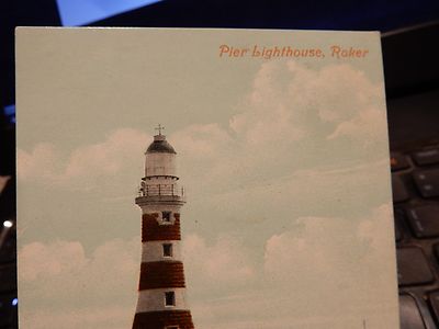 ROKER LEUCHTTURM VINTAGE POSTKARTE AUTHENTISCHER ARTIKEL n GESCHENK POTENZIAL SEHR GUTER ZUSTAND 