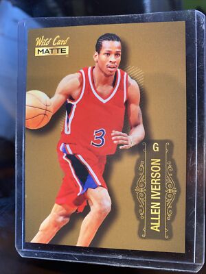 Allen Iverson 2022-23 WILD CARD MATTE BASKETBALL GOLD #MB-4 76ers