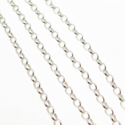 HAN 925 Sterling Silver Italy Rolo Chain Necklace 24