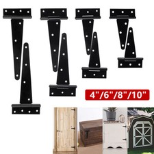 Heavy Duty T-Strap Shed Hinge Gate Strap Door Barn Gates Iron Hinge 4" 6" 8" 10"