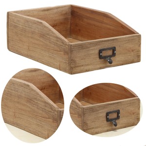 Vintage Holz Aufbewahrungsbox 33cm Retro Apotheker Schublade Kasten Box