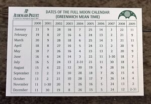 Audemars Piguet Dates Of The Full Moon Calendar Royal Oak Quantieme Moonphase Ebay