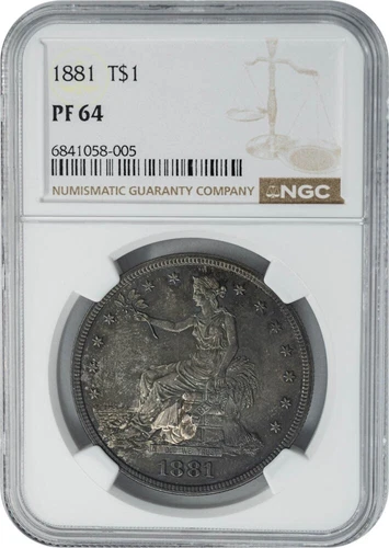 1881 Trade Dollar $ PF64 PR64 NGC 950105-6