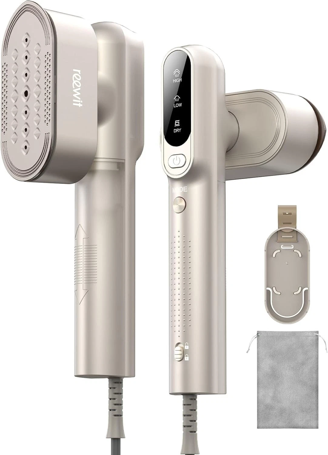 Reewit 2-in-1 Travel Steamer & Iron Portable Handheld Garment Wrinkle Remover 12