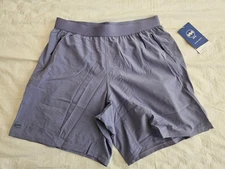 NEW Janji Traverse 2-in-1 Running Shorts Mens Small Blue Purple Twilight 7" M S