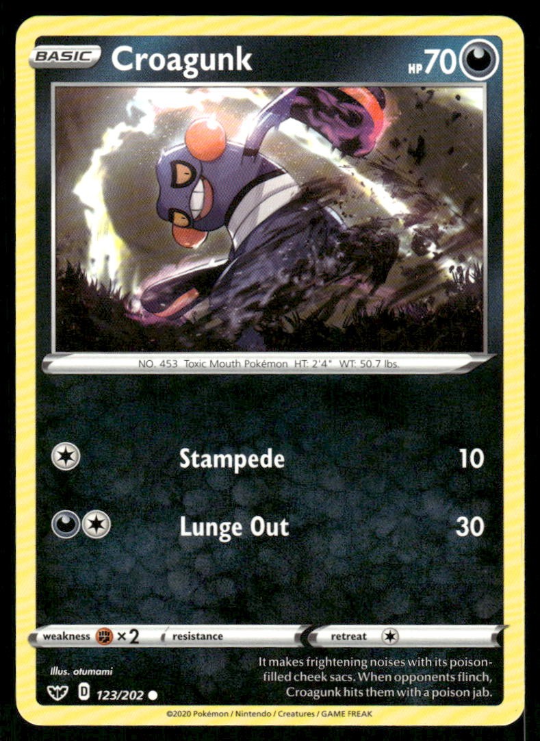 Croagunk SWSH01: Sword & Shield Base Set [123/202] Common NM Pokemon