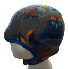 Patagonia Baby/Kids Owl Print Duckbill Snap T Fleece Winter Hat 18M-3T Vtg