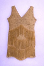 Great Gatsby Gold Beaded and Fringed Flapper Dress 3X PLUS Flapper Headband