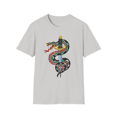 Vintage Snake and Dagger Unisex T-Shirt, Multiple Colors