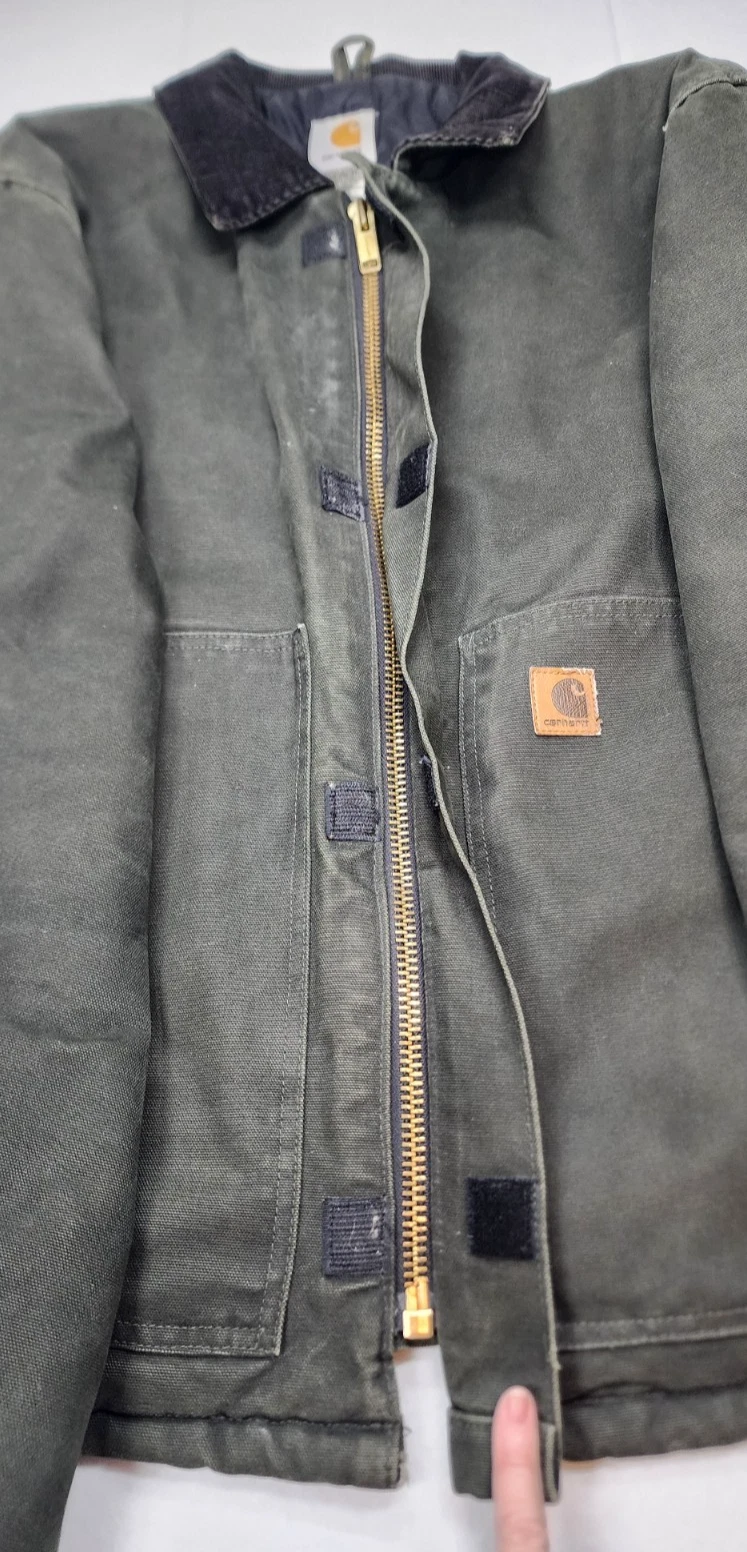 Vintage Carhartt J22 MOS Jacket Men's XL Moss Green Sandstone Arctic Quilt Lined image 23