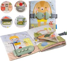 Busy Book for Toddlers 1-3 - Montessori Activity Book with 12 Sensory Learnin...