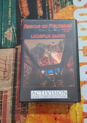 Rescue on Fractalus (Lucasfilm 1986) Commodore 64 (Tape, Box) works 8-bit