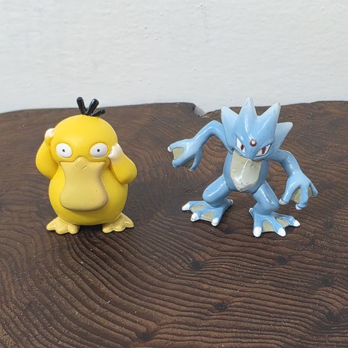 Vintage 1999 Lot 2 Pokemon Pocket Monster TOMY Figures PSYDUCK & GOLDUCK CGTSJ