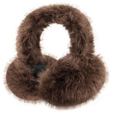 Women Winter Earmuffs Foldable Fluffy Ear Muffs Furry Faux Fur Ear Warmer Sof...