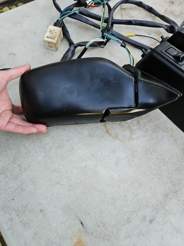  MONTAJE COMPLETO ESPEJO RETROVISOR PUERTA VOLVO 240 ELÉCTRICO IZQUIERDA/DERECHA/ARNÉS CON CONSOLA Foto 4 de 4