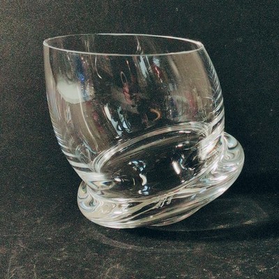 ROSENTHAL ROLY POLY DBL OLD FASHIONED GLASS, Crystal, 5'', 12 oz, GERMANY