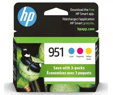 HP 951 Cyan, Magenta, Yellow Ink Cartridges for HP Printers