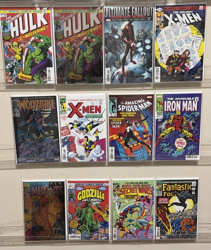 Marvel Facsimile Lot Amazing Spider-Man Hulk X-Men Fantastic 4 NEW NM lot of 12