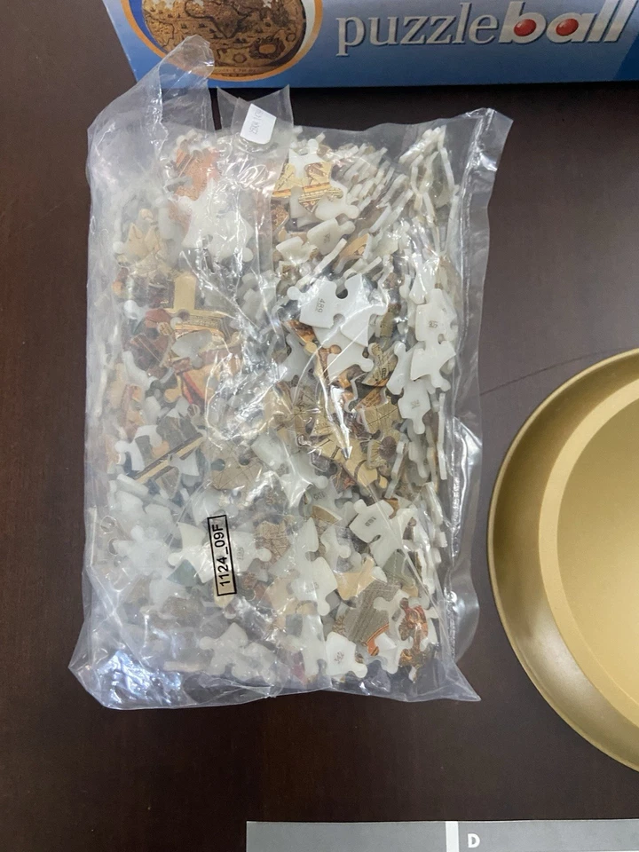 PUZZLEBALL 3D RAVENSBURGHER ANTICO MAPPAMONDO 540 PZ DIAMETRO 22 cm - Immagine 3 di 4