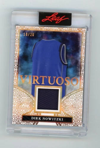 Dirk Nowitzki 2026 LEAF ART OF SPORT GAME WORN JERSEY #D 10/20 DALLAS MAVERICKS