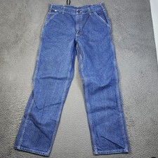Carhartt FR Jeans Mens 34x34 Blue Denim Original Fit Flame Resistant Work Pants