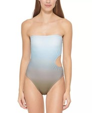 DKNY One Piece Swimsuit Ombre Moss Size 10 98 - NWT