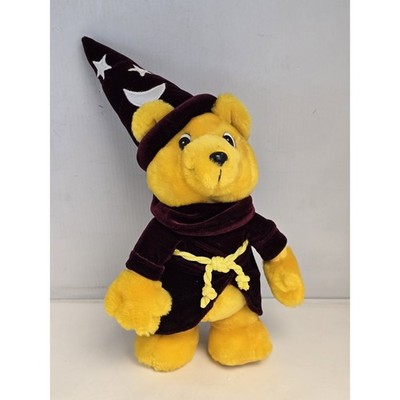 Peek a Boo Toys Wizard Teddy Bear Burgund Velvet Robe Plush Stuffed Mystical 15''