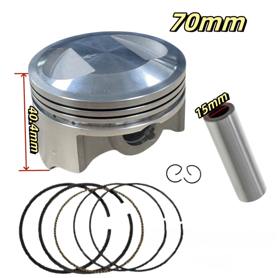 70mm Big Bore Kit w/ 15mm Wrist Pin for 2023 & up CG250 Hawk-X Tao Tao ...
